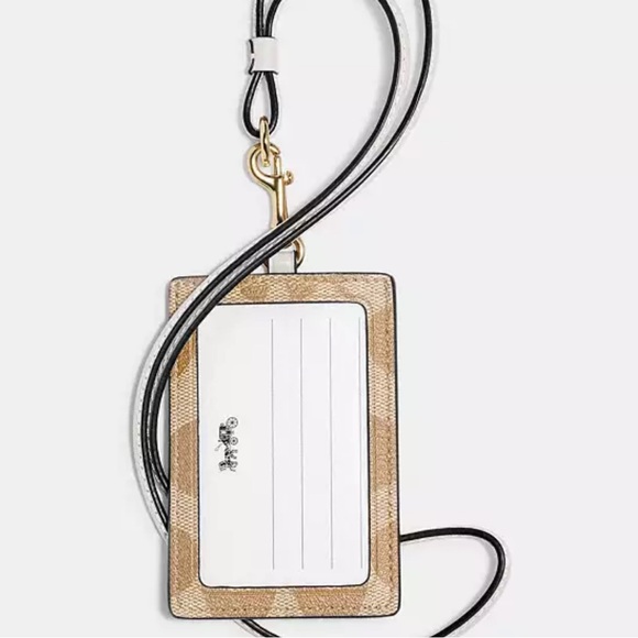 Coach Id Lanyard In Signature Canvas nwt - Picture 2 of 4